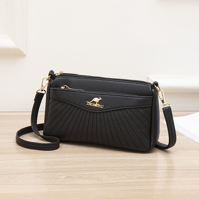 Baidaihu Women's Soft PU Leather Small Square Shoulder Bag, Multi-Compartment - Image 1