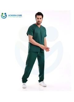 ACNORIA CARE Men's Medical Scrubs Consisting Of Two Pieces 100% Cotton Blouse And Pants Olive Green Color - Size XXL - From Acnoria Care  - Image 2