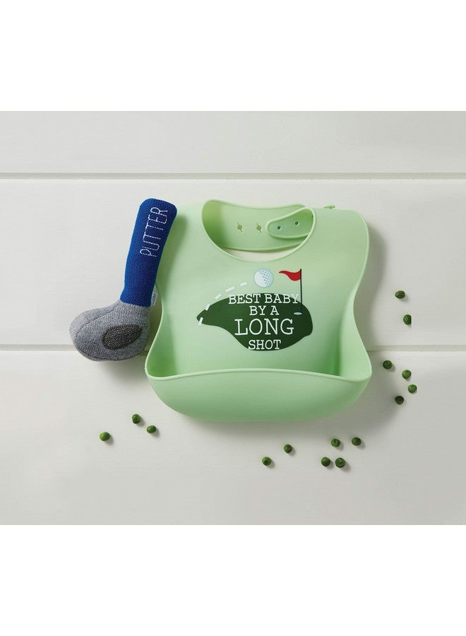 Mud Pie Silicone Baby Golf Bib Set with Golf Putter Rattle - Image 2