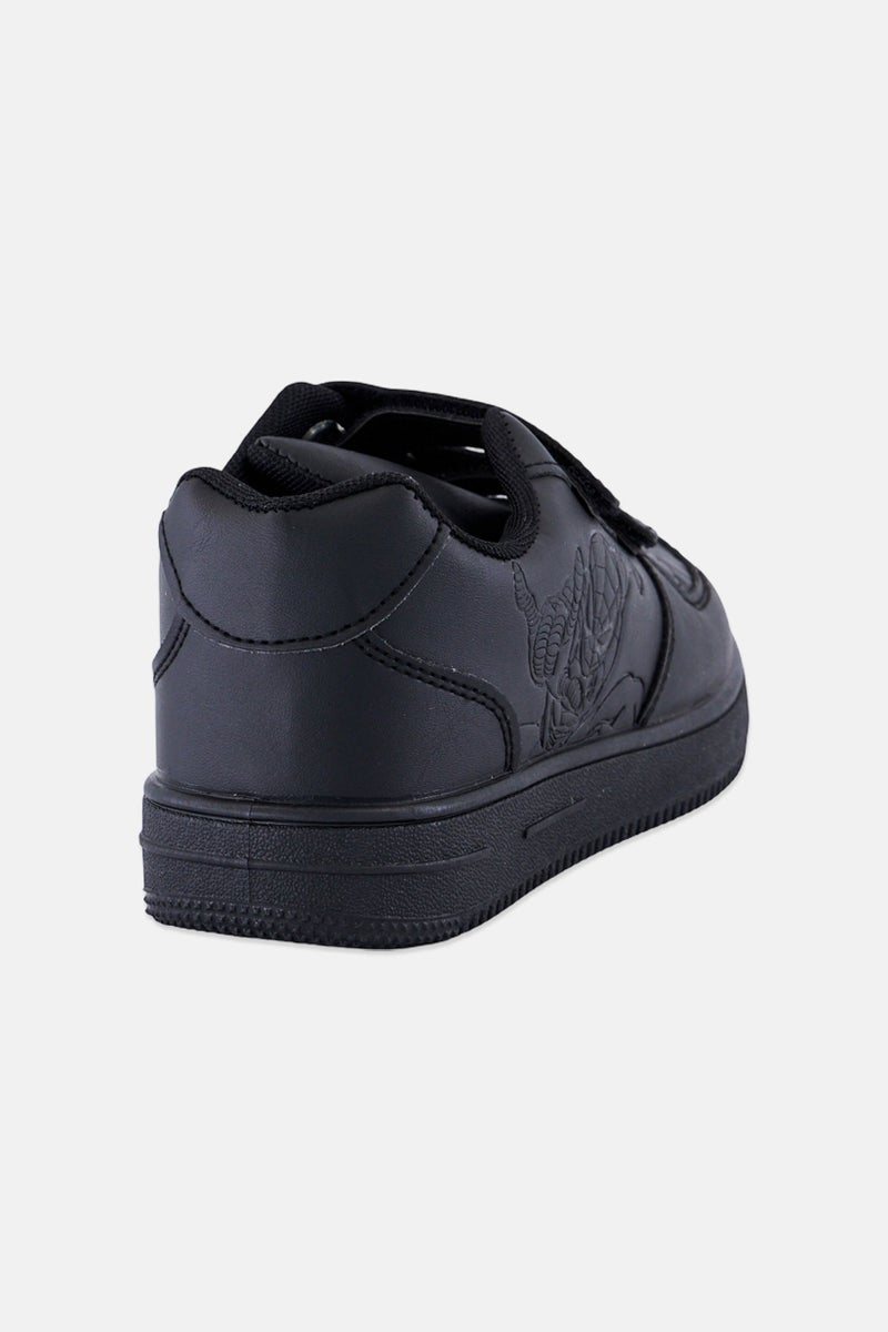 MARVEL أحذية كاجوال للأطفال الأولاد سبايدرمان بإغلاق فيلكرو، سوداء - Image 2