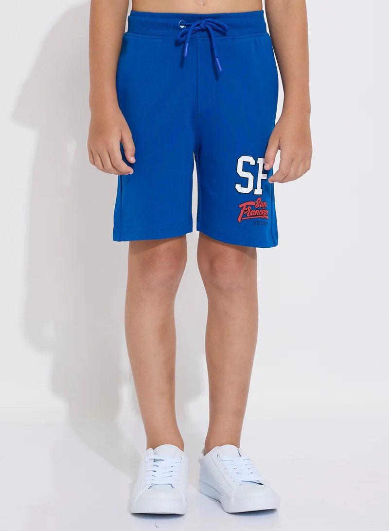 victor and jane Boys' Summer Outfit Set: 2-Piece T-Shirts & Shorts -Blue (2-8 Years)
