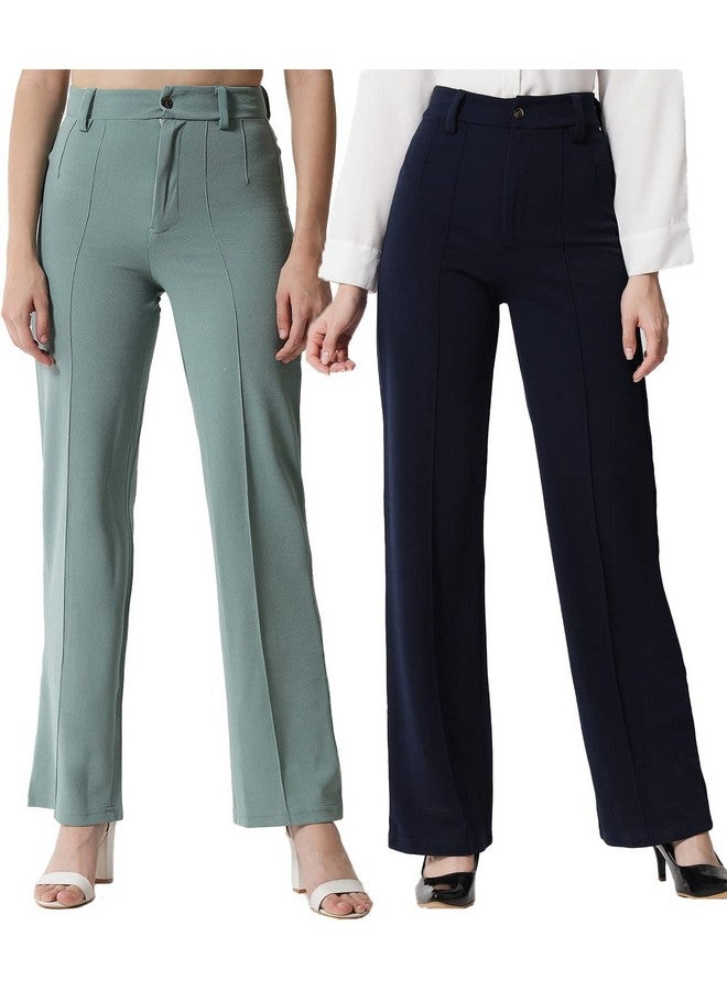 Kotty KOTTY Women Regular Fit Multicolor Viscose Rayon Trousers  - Image 1