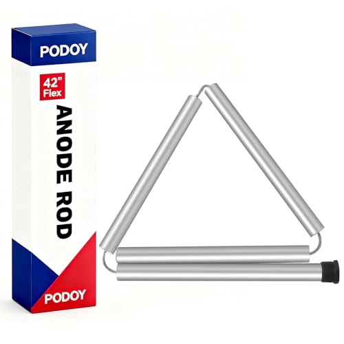Podoy 42'' Flexible Magnesium Anode Rod for Hot Water Heater Compatible with Rheem Reliance Richmond GE KenmoreTanks 3/4" NPT Thread 0.8'' Diameter Home Water Tank Anode Rod - Image 1
