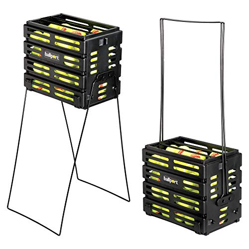 Tourna Ballport Tennis Ball Hopper Holds 80 Balls Durable and Lightweight – Black - Image 5