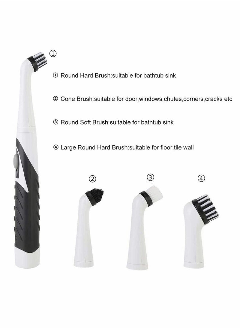 Y&D - Electric Sonic Cleaning Brush Sink Scrubber with 4 Head Oscillating Tool Power Handheld Cordless - Image 1