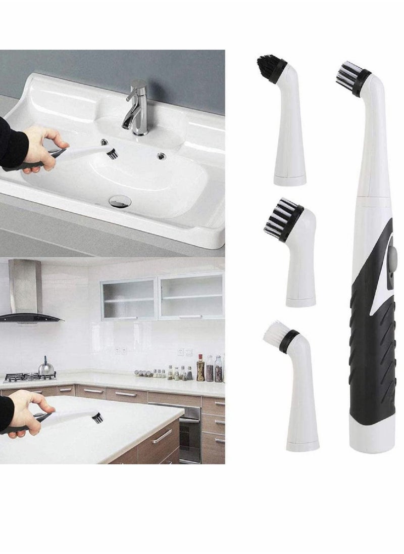 Y&D - Electric Sonic Cleaning Brush Sink Scrubber with 4 Head Oscillating Tool Power Handheld Cordless - Image 1