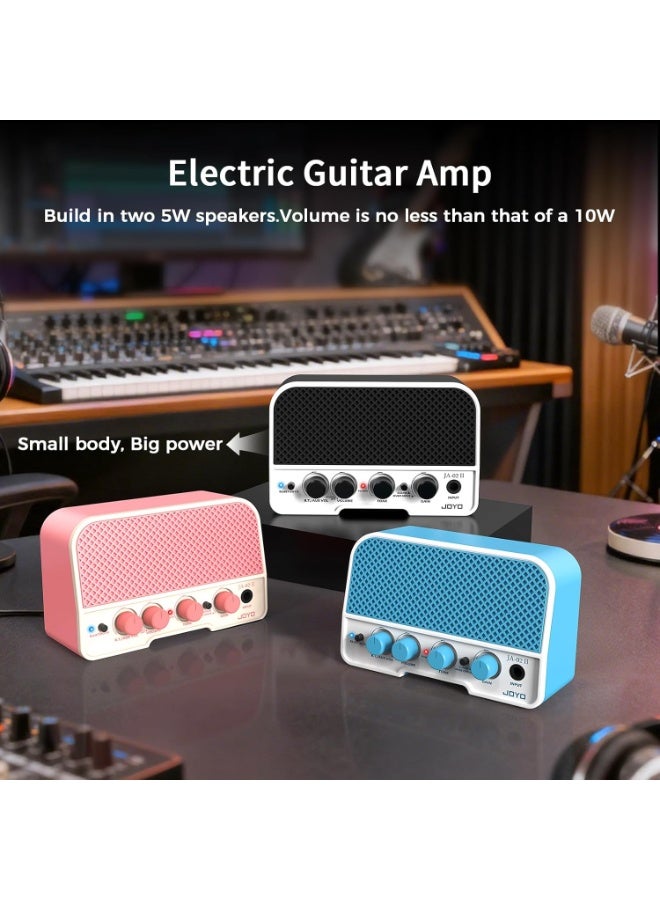 جويو مضخم جيتار كهربائي صغير 5 واط قابل لإعادة الشحن مع بلوتوث 5.0 وقناتي Clean و Overdrive – أمبليفاير تدريب محمول (JA-02 II) - Image 2