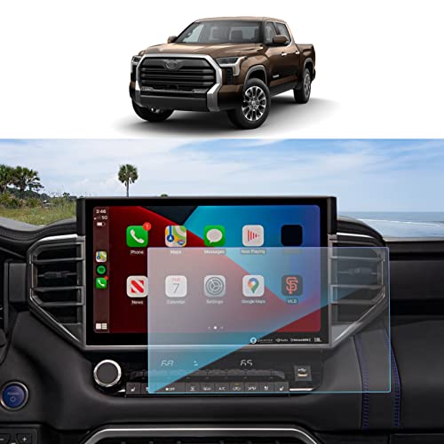 SKTU حماية شاشة ملحقات Tundra SKTU 2023 2024 2025 لسيارات تويوتا Tundra 2022-2025 / تويوتا Sequoia 2023-2025 14 إنش زجاج مقسى HD واضح - Image 1