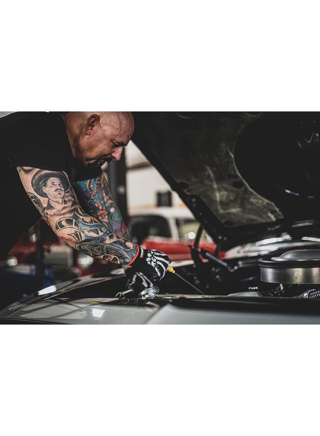 Grease Monkey Bone Series Foam Nitrile Mechanic Gloves with Grip Work Gloves and All Purpose Gloves Bones Medium - Image 5