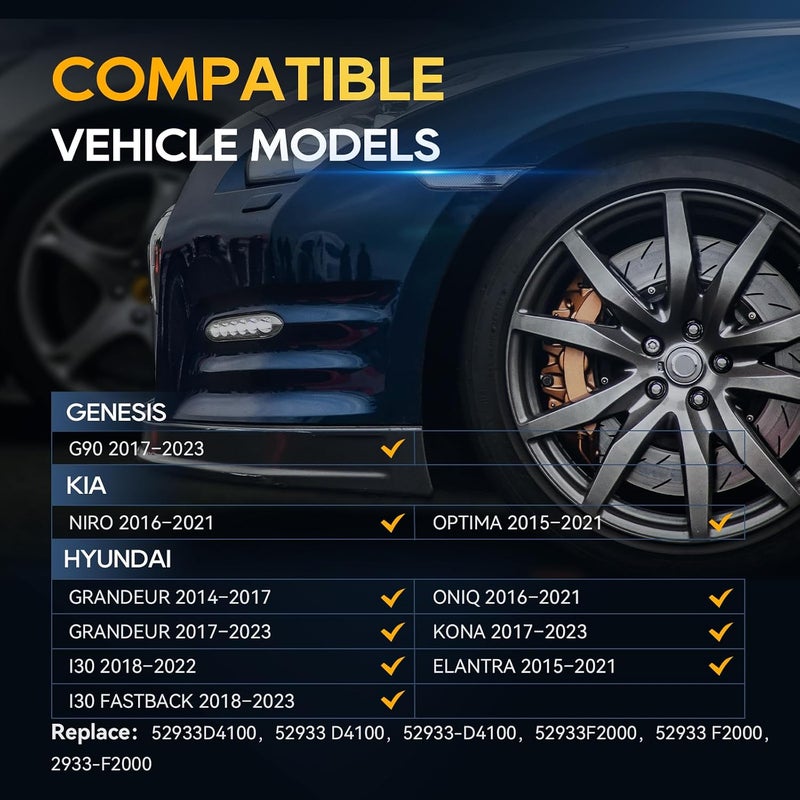 AUTOKAY مجموعة المكونة من 4 أجهزة استشعار ضغط الإطارات TPMS 52933-D4100 بتردد 433 ميجاهرتز لسيارات هيونداي إلنترا جراندور I30، بديل عن 52933D4100 52933 D4100 52933F2000 52933 F2000 52933-F2000 - Image 5