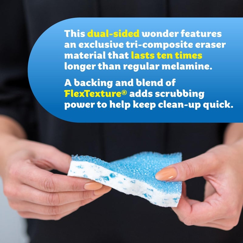 Scrub Daddy Eraser Sponge - 10x More Durable Than Traditional Erasers with Scrubbing Gems - Removes Dirt, Scuffs & Stains - Water Activated Sponge Eraser (2 Pack) - Image 2