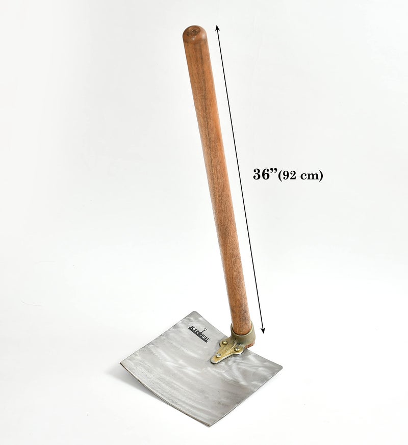 KRUFE Temper Mild Steel Blade Spade, Shovel, Fawda, Kassi (9"x10") with Handle | Heavy-Duty Gardening and Farming Tool | Durable Tempered Steel Construction | Ideal for Digging, Planting, and Soil - Image 5