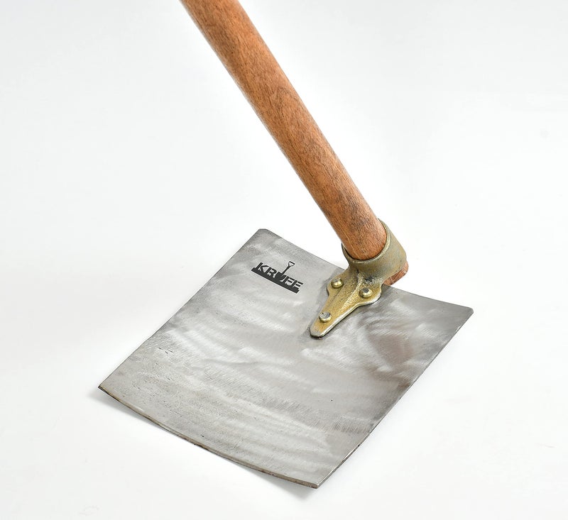KRUFE Temper Mild Steel Blade Spade, Shovel, Fawda, Kassi (9"x10") with Handle | Heavy-Duty Gardening and Farming Tool | Durable Tempered Steel Construction | Ideal for Digging, Planting, and Soil - Image 1