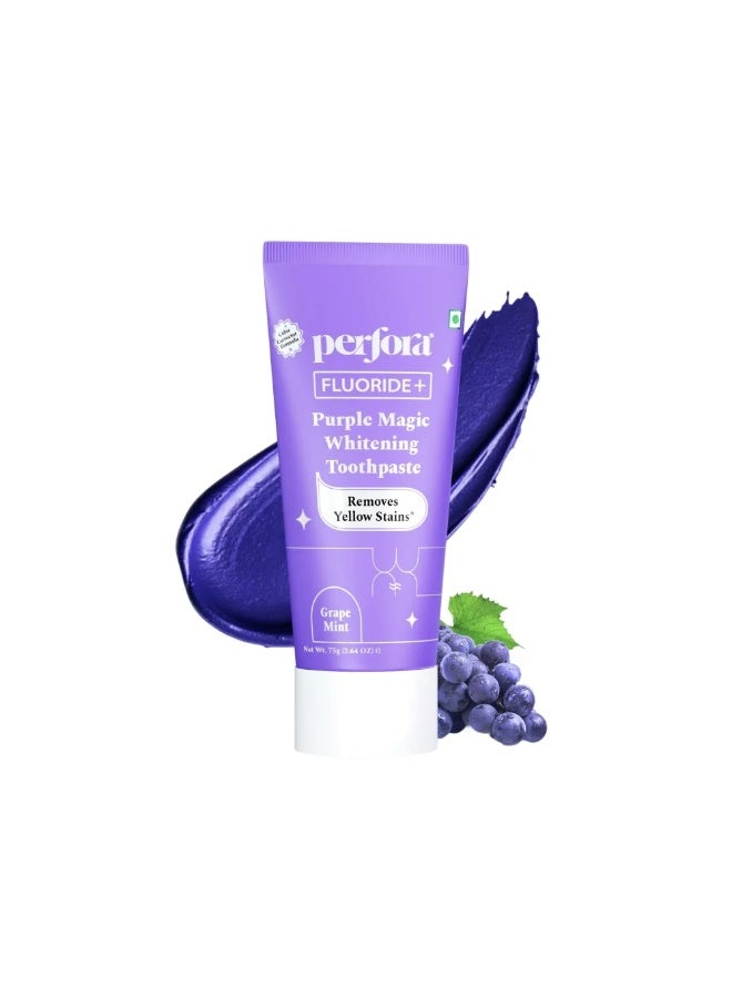 Perfora Teeth Whitening Toothpaste Combo | Classic Mint 80g & Purple Toothpaste 75g| SLS free | Enamel-Safe & Sensitivity-Free | For Cleaner and Stronger Teeth - Image 2