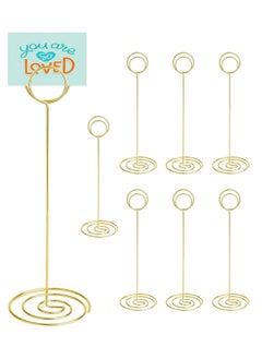 SRLIWHITE 8 PCS Table Number Holders, 220mm/8.6 Inch Place Card & Photo Holders, Tall Stands for Weddings, Parties, Graduations, Receptions, Restaurants & Office Memo Decor  - Image 1