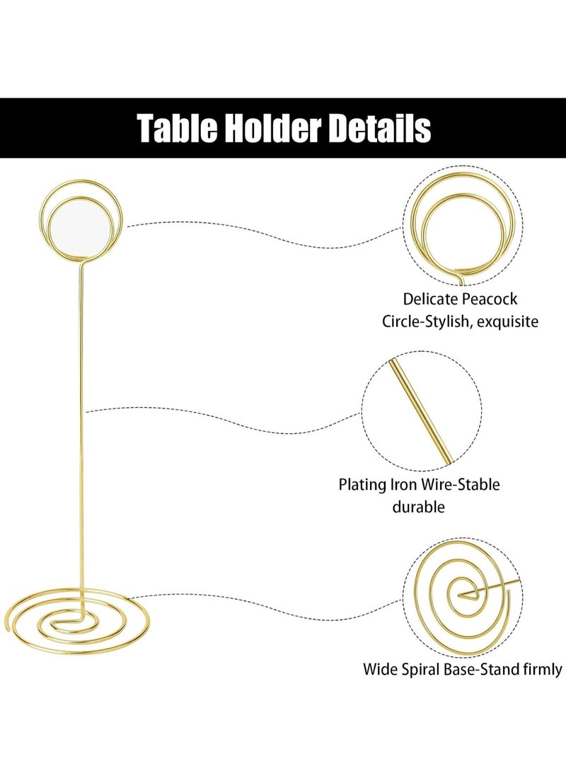 SRLIWHITE 8 PCS Table Number Holders, 220mm/8.6 Inch Place Card & Photo Holders, Tall Stands for Weddings, Parties, Graduations, Receptions, Restaurants & Office Memo Decor  - Image 3
