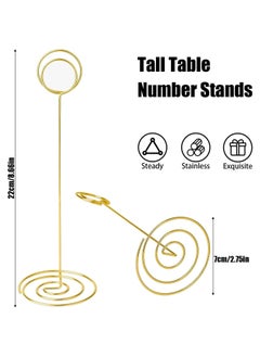 SRLIWHITE 8 PCS Table Number Holders, 220mm/8.6 Inch Place Card & Photo Holders, Tall Stands for Weddings, Parties, Graduations, Receptions, Restaurants & Office Memo Decor  - Image 2