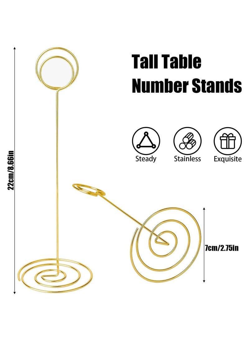 SRLIWHITE 8 PCS Table Number Holders, 220mm/8.6 Inch Place Card & Photo Holders, Tall Stands for Weddings, Parties, Graduations, Receptions, Restaurants & Office Memo Decor  - Image 2
