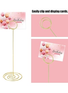 SRLIWHITE 8 PCS Table Number Holders, 220mm/8.6 Inch Place Card & Photo Holders, Tall Stands for Weddings, Parties, Graduations, Receptions, Restaurants & Office Memo Decor  - Image 4