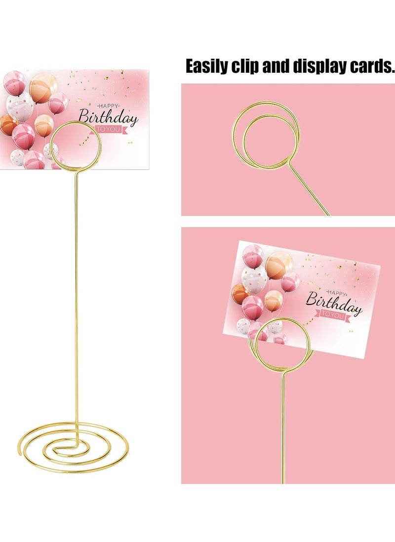 SRLIWHITE 8 PCS Table Number Holders, 220mm/8.6 Inch Place Card & Photo Holders, Tall Stands for Weddings, Parties, Graduations, Receptions, Restaurants & Office Memo Decor  - Image 4