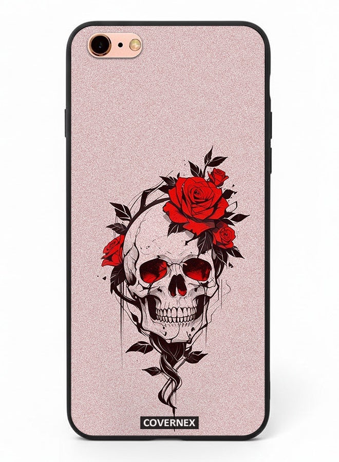 Covernex Apple iPhone 6 Plus Protective Case Cover Printed Featuring Fine Line Art with Rose - Image 2