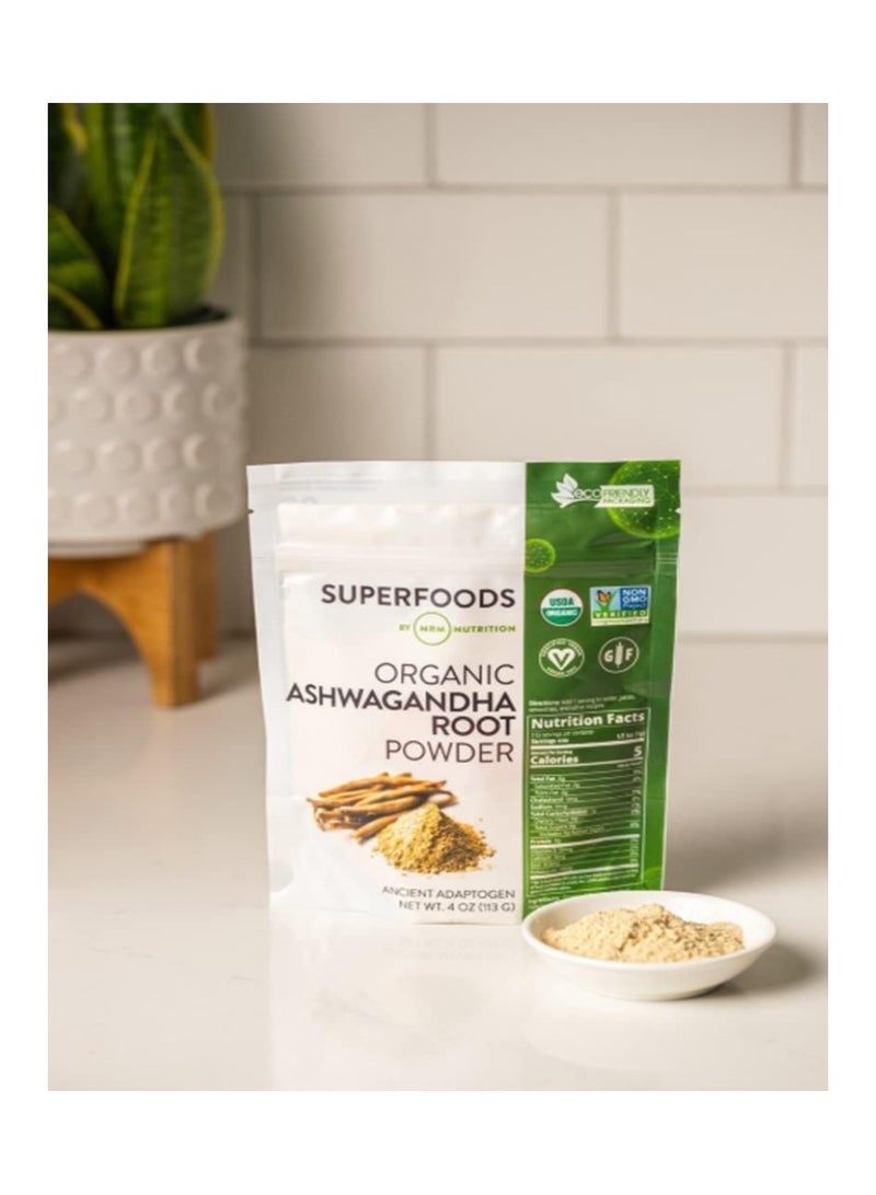 Mrm Super Foods Organic Ashwaganda Roots Powder 4 Oz - Image 3
