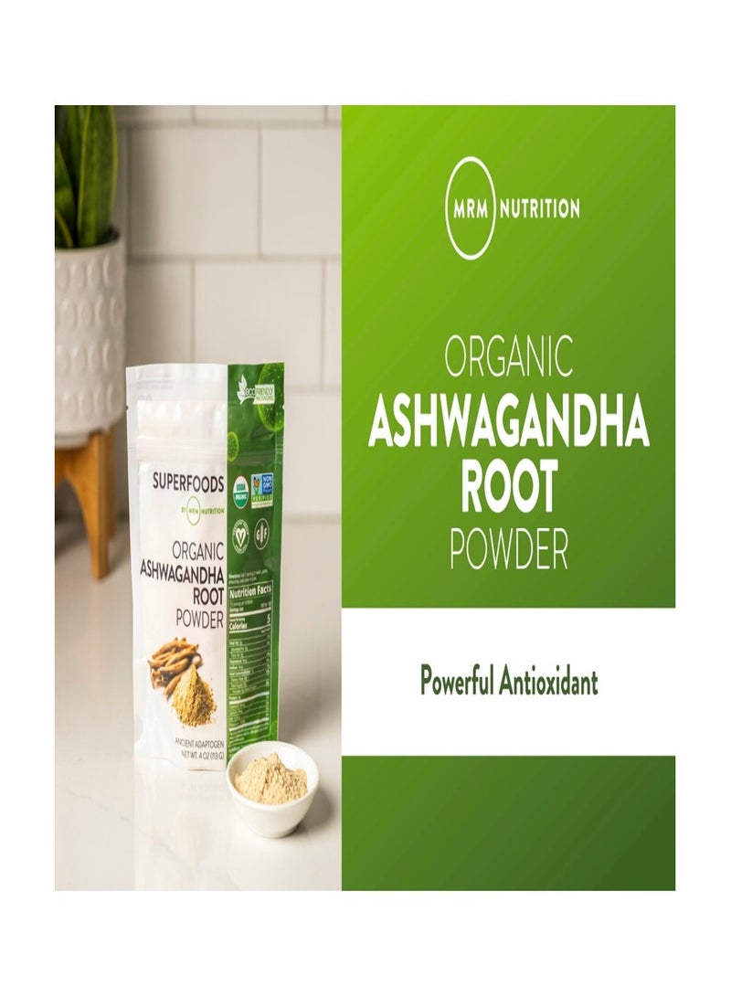 Mrm Super Foods Organic Ashwaganda Roots Powder 4 Oz - Image 4