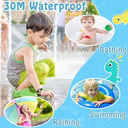 SOCICO Children Analog Watch Waterproof Time Teaching Boys Girls Watch Soft Band Learning Time Wrist Watch for Kids (Black-pre-Sale) - Image 3