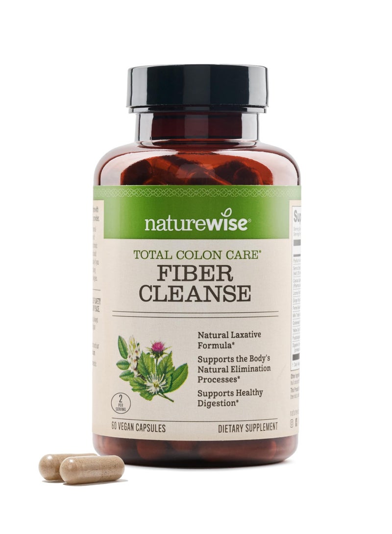 NatureWise Total Colon Care Fiber Detox And Cleanse 60 Vegan Capsules