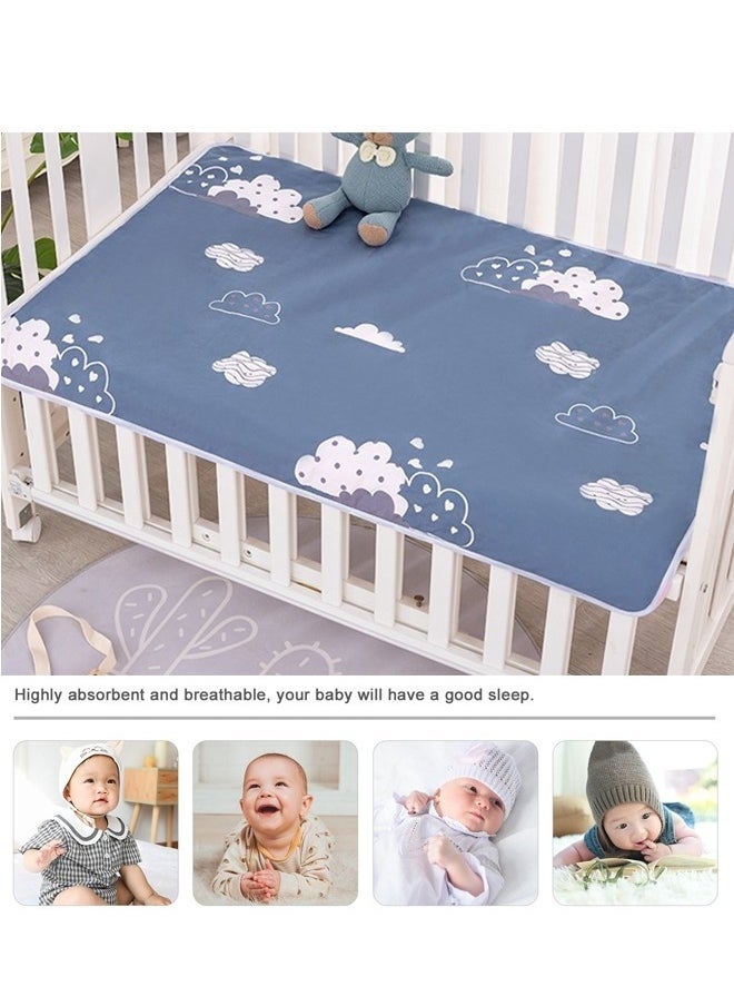 MIXDE - Baby Waterproof Bed Pad Bed Wetting Pads Washable for Kids Toddler Potty Training Pads Baby Wateproof Pad Mat for Pack n Play/Crib/Mini Crib Reusable Incontinence Underpads for Kids/Adult/Pets - Image 1