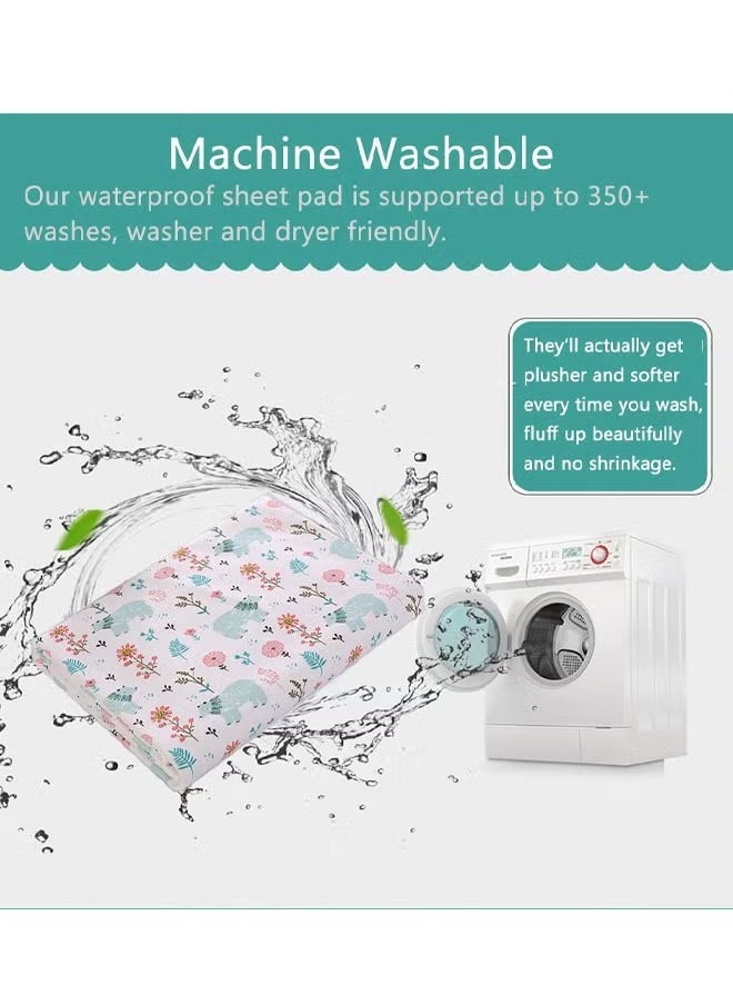 MIXDE - Baby Waterproof Bed Pad Bed Wetting Pads Washable for Kids Toddler Potty Training Pads Baby Wateproof Pad Mat for Pack n Play/Crib/Mini Crib Reusable Incontinence Underpads for Kids/Adult/Pets - Image 1