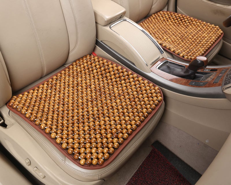 KENNISI Wood Beaded office Seat Cushion, Bead Seat Cushion for Office Chair,seat Beads Cushion, Massage, - Image 2