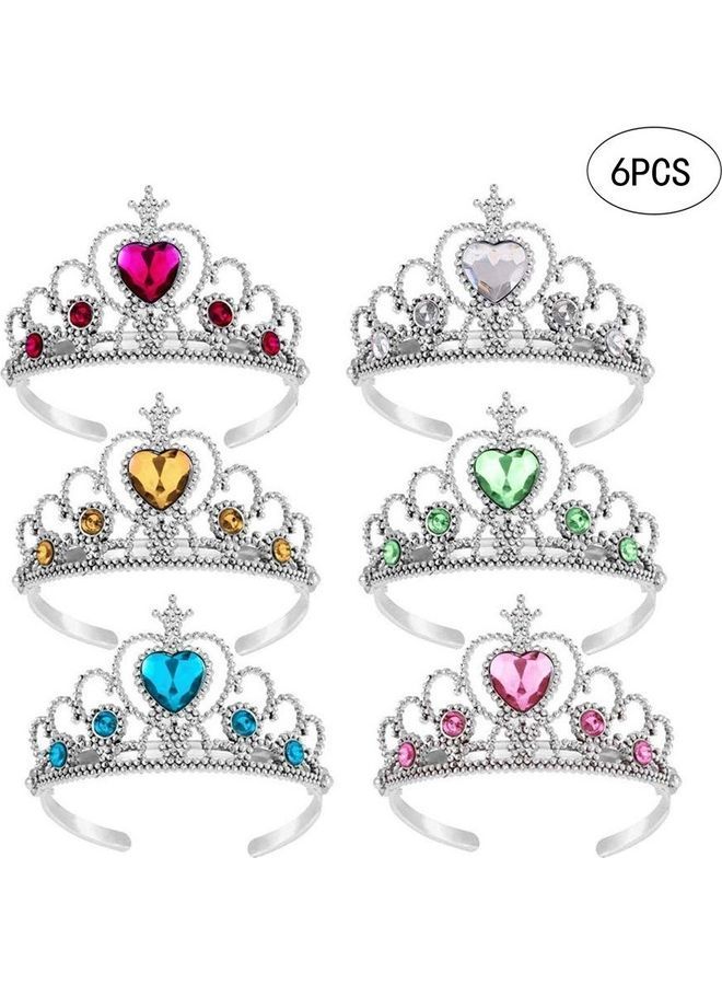 NIBEMINENT 6-Colours Princess Tiara Crown Set - Image 1