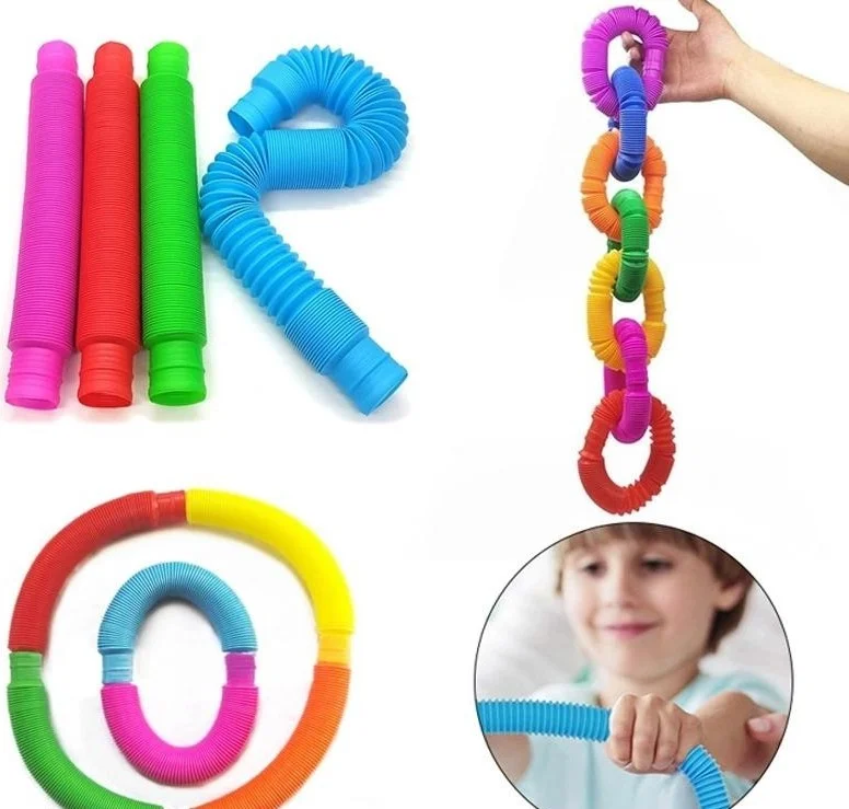 5 دي ام 6Pcs Big Size - Popular Tubes - Sensory Fidgets Toys For Kids