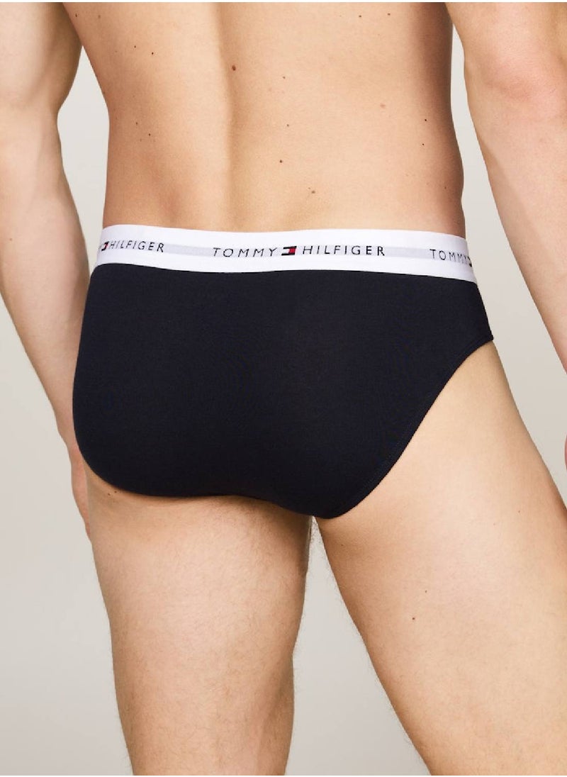 TOMMY HILFIGER Men's 5-Pack Signature Logo Waistband Briefs - Cotton, Multicolour  - Image 5