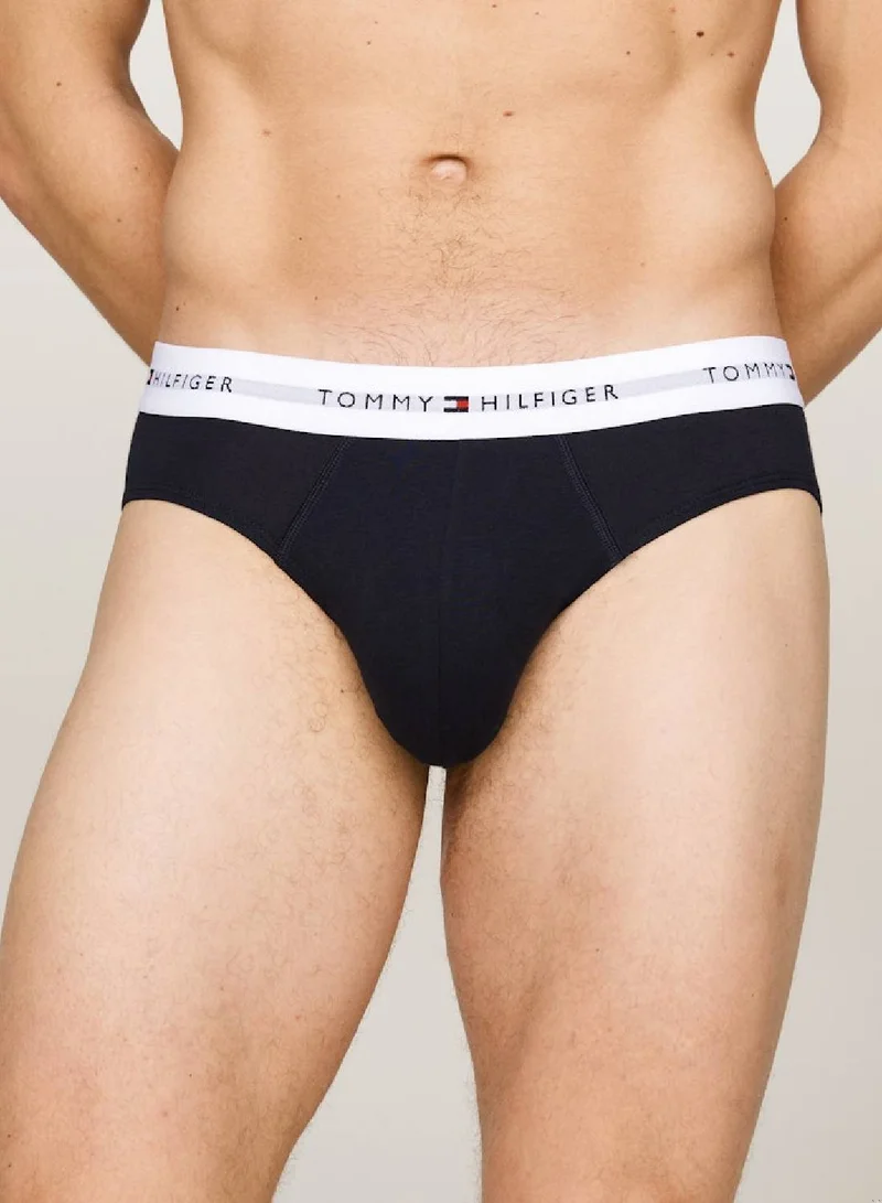 TOMMY HILFIGER Men's 5-Pack Signature Logo Waistband Briefs - Cotton, Multicolour