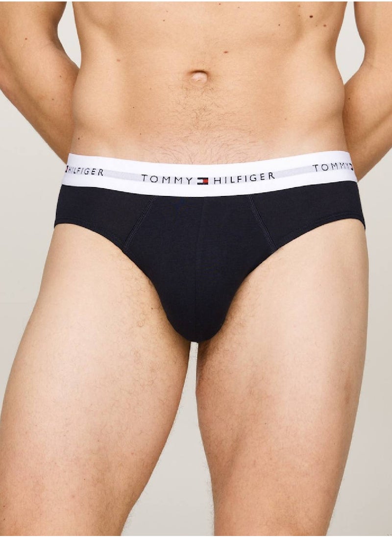 TOMMY HILFIGER Men's 5-Pack Signature Logo Waistband Briefs - Cotton, Multicolour  - Image 4