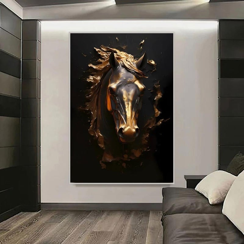 ماركتنا لوحة قماشية بتصميم تجريدي مع برواز مجوف مقاس (50×70) قطعة واحدة - Image 2