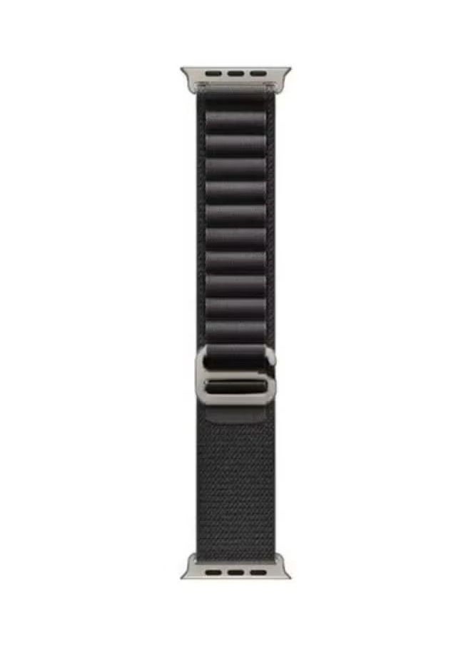 vesus - replacement strap for apple watch Alpine Loop Band 49mm/45mm/44mm Nylon Woven Sport Strap Compatible with iwatch series 8/ultra/7/SE/6/5/4/3/2/1 Black - Image 1