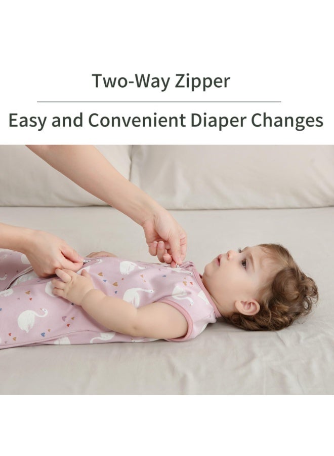 انسولار بطانية معزولة قابلة للارتداء، كيس نوم قطني للأطفال بسحاب ثنائي الاتجاه، للأولاد والبنات، للجنسين (أزرق/أخضر)، عبوة من قطعتين. - Image 5