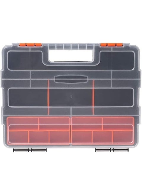GNOLY Durable Plastic Empty Stackable Multi Utility Storage Organizer Wrench Screwdriver Sockets Screw and Small Tools Storage Organizer with Removable Dividers Style 1