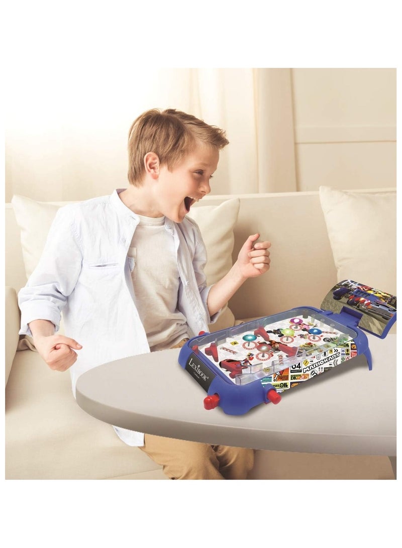 Lexibook Nintendo Mario Kart Electronic Pinball Table | For Kids and Family | LCD Screen | Light & Sound Effects | 52x26.5 Inches | Blue/Red - Image 2