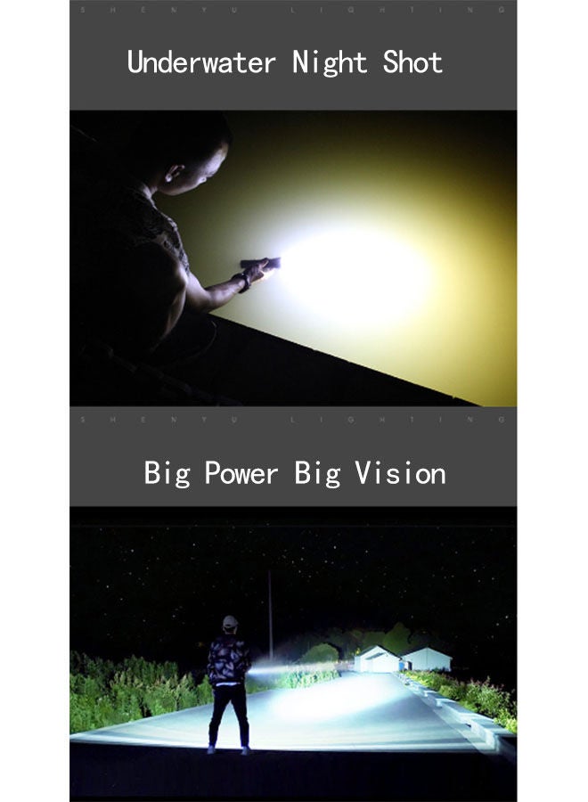 Arabest Rechargeable LED Flashlights High Lumens,Super Bright Tactical Flashlight with Zoomable,3Modes 3000 Lumens 50W,Water Resistant Flashlights for Emergencies,Hiking,Camping  - Image 2