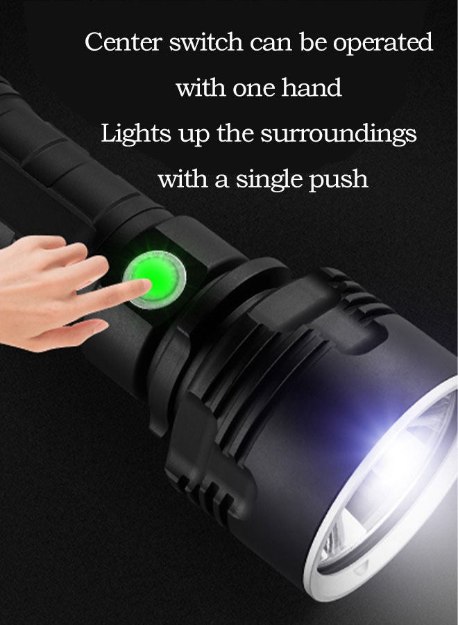 Arabest Rechargeable LED Flashlights High Lumens,Super Bright Tactical Flashlight with Zoomable,3Modes 3000 Lumens 50W,Water Resistant Flashlights for Emergencies,Hiking,Camping  - Image 4