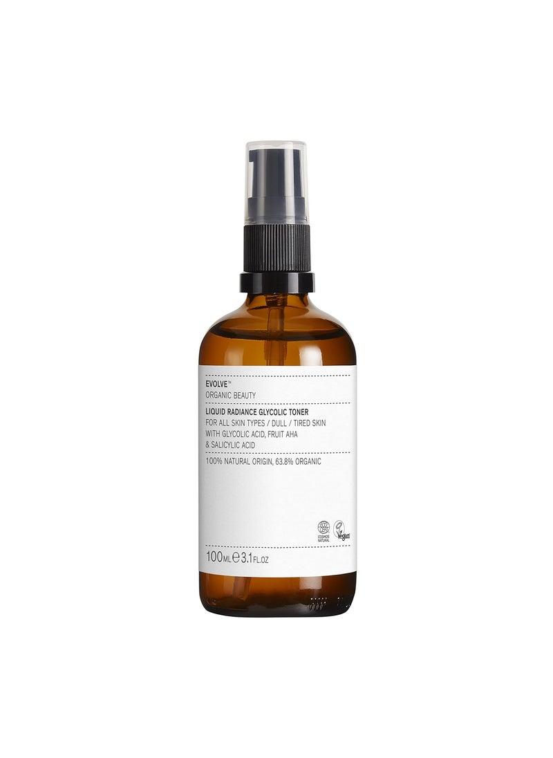 Evolve Organic Beauty - Evolve Organic Beauty  Natural Liquid Radiance Glycolic Toner  SmallBatch Vegan Clean Beauty 34 fl oz  100 mL - Image 1