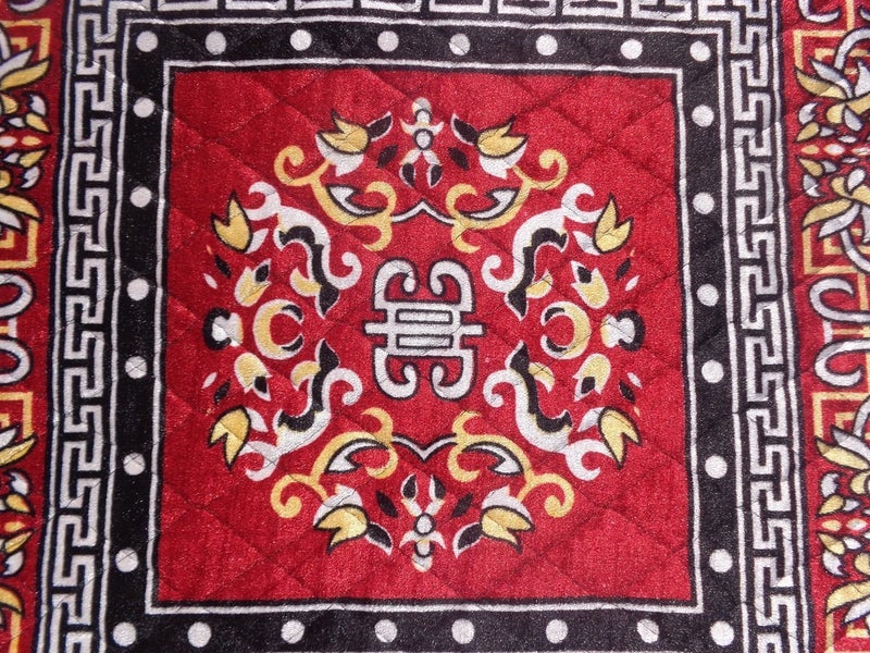 Yellow Weaves™ Maroon & Blue, Set of 2 Pooja Aasan (2 ft x 2 Ft) - Image 5