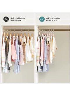 Red Dot Gift 20-Pack  Of Baby Velvet Pants Hangers With Cilp Non-Slip Clothes Hangers with clip for Kids,Space Saving,Kids Pants Hangers or Baby Closet Organizer  - Image 4