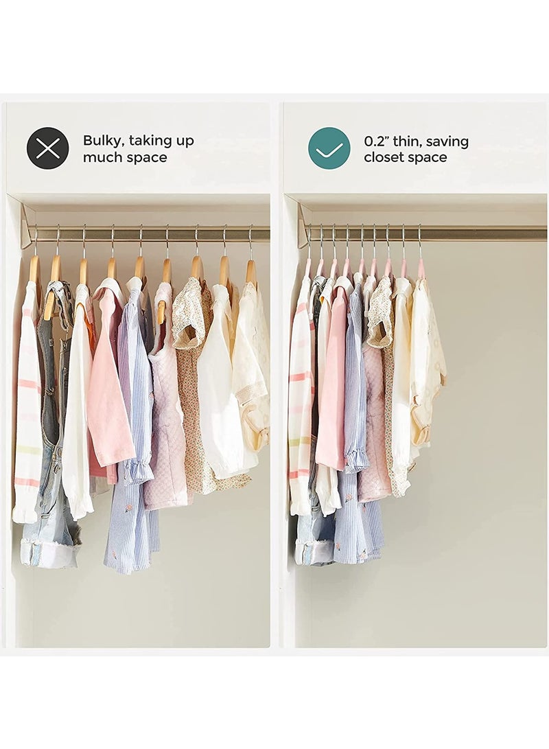Red Dot Gift 20-Pack  Of Baby Velvet Pants Hangers With Cilp Non-Slip Clothes Hangers with clip for Kids,Space Saving,Kids Pants Hangers or Baby Closet Organizer - Image 4