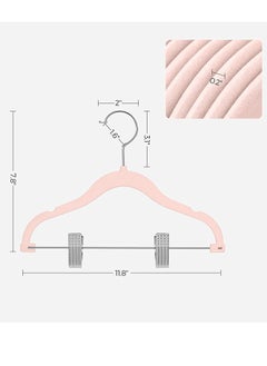 Red Dot Gift 20-Pack  Of Baby Velvet Pants Hangers With Cilp Non-Slip Clothes Hangers with clip for Kids,Space Saving,Kids Pants Hangers or Baby Closet Organizer  - Image 2