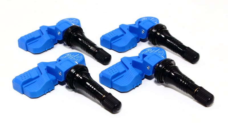 Set of 4 ITM TPMS 433mhz Tire Pressure Sensors for BMW Mini Replaces 36106856227 36106874829 wBlack Rubber Valve Stems Aftermarket Replacement